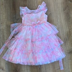 Girl’s Pink Ruffled Tulle Dress